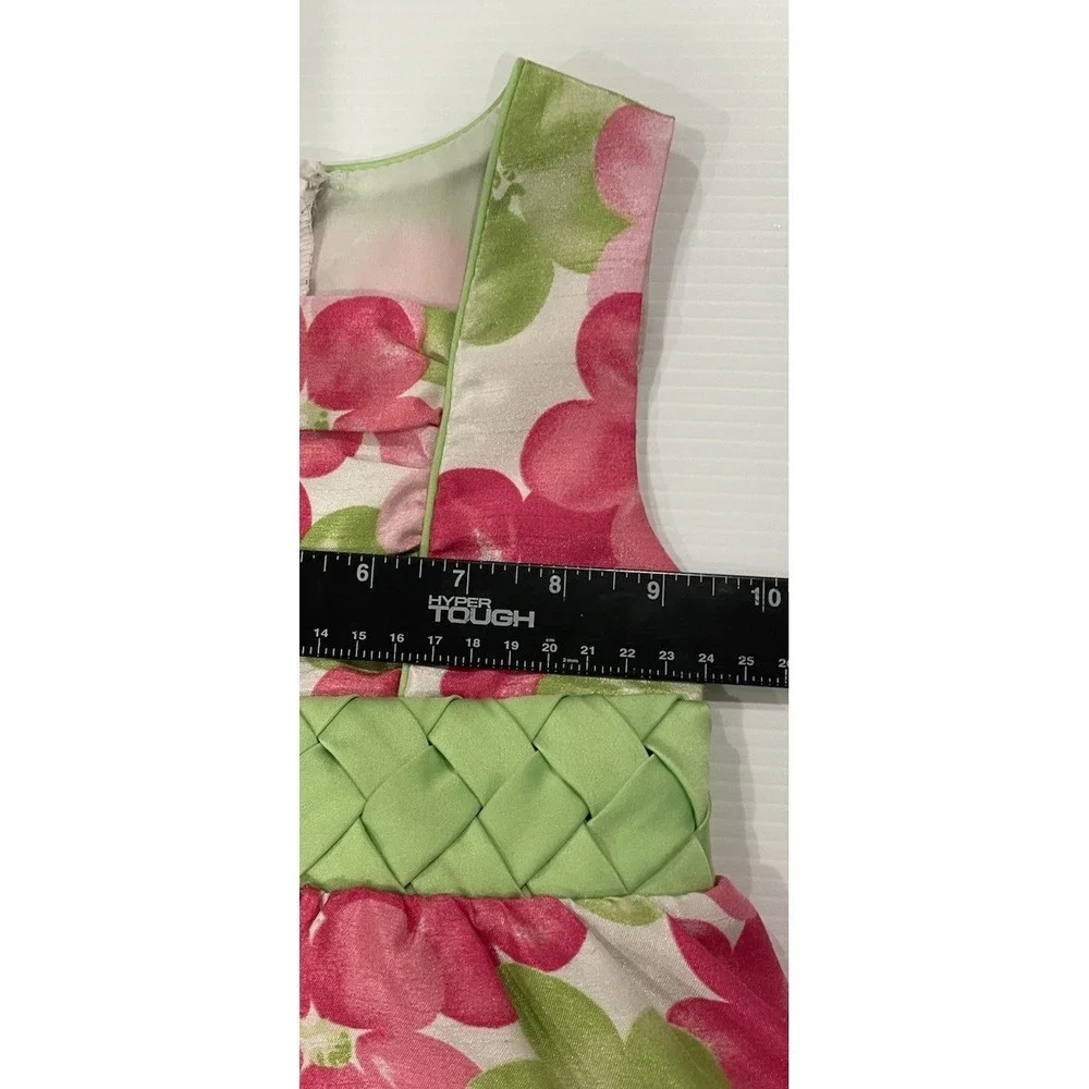 Emily Rose Girls‎ Size 4 Pink Floral Ribbon Sash Dress Church Vacation Princess